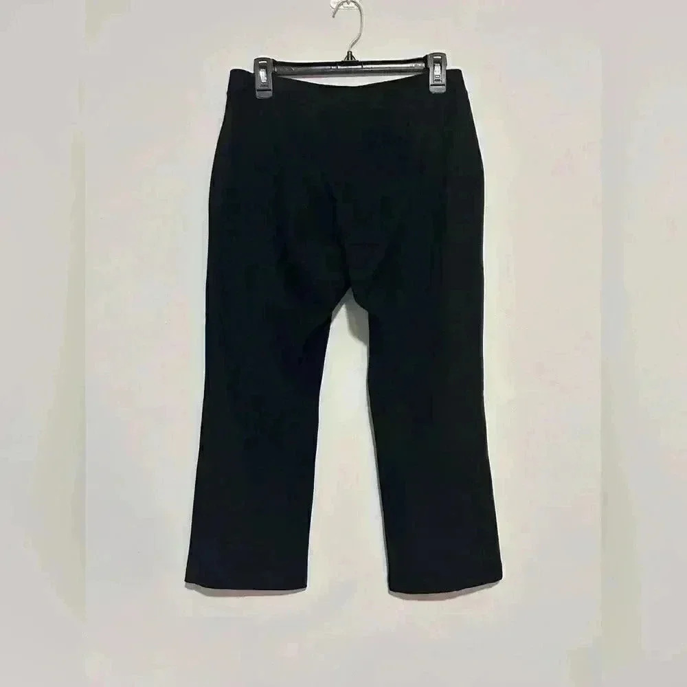 Eileen Fisher Washable Stretch Crepe Pant Pull On Crop Elastic Waist Petite M - Picture 4 of 5